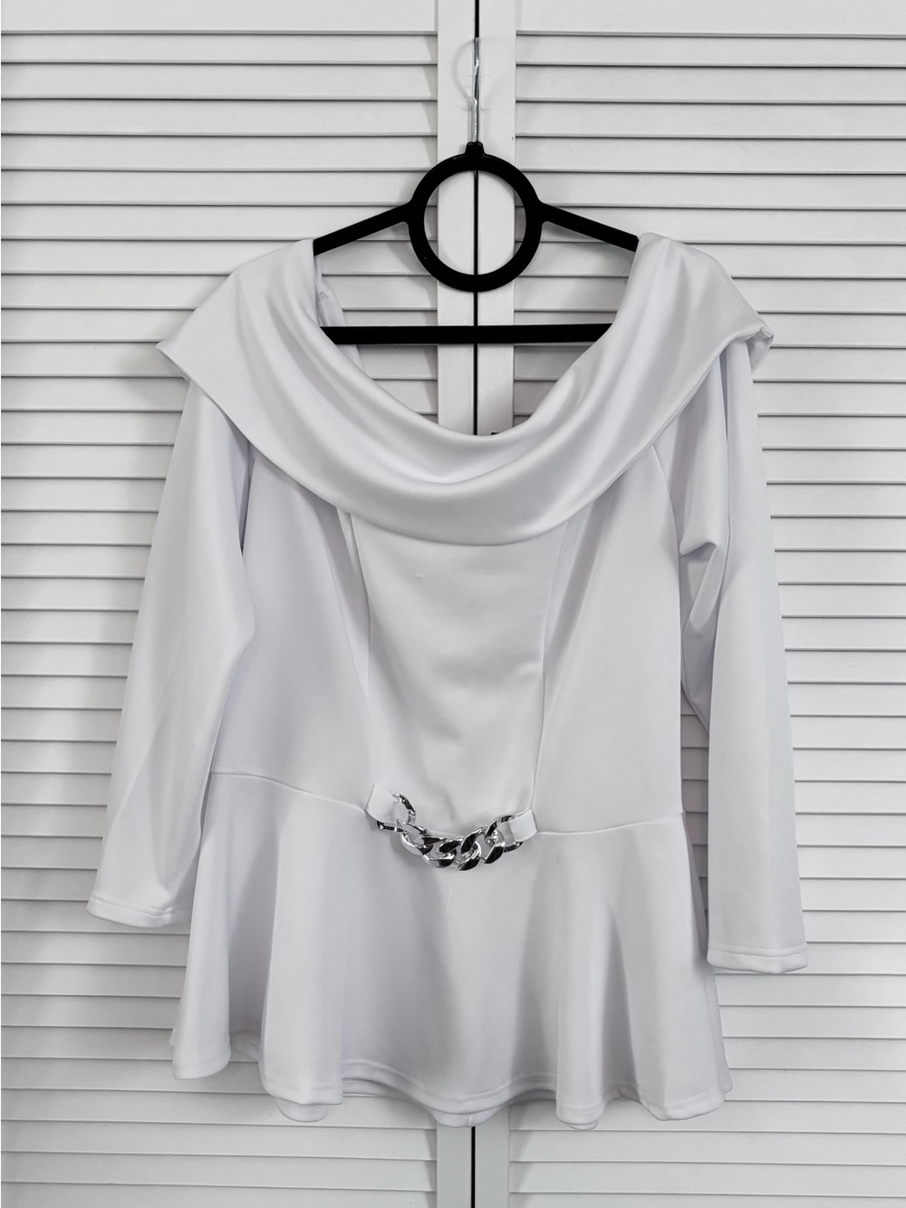 Ashley Stewart Women’s White Off-Shoulder Dress Top, Size: 14/16, NWT